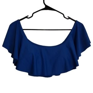 4 For $25 ✨NWT✨Beach Betty Blue Drape Shoulder Top SIZE L